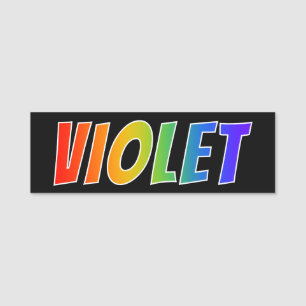 Voornaam "VIOOLTJE": De Kleuring van de Regenboog Naamplaatje