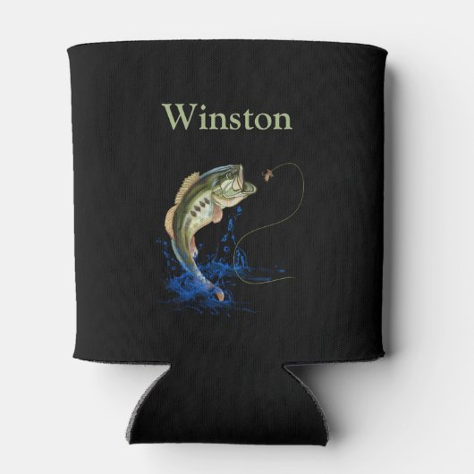 Voornaam voor de bassevisvliegen blikjeskoeler (Achterkant)