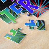 Voornaam "WALTER", geun "HAPPY BIRTHDAY" Legpuzzel (Zijkant)