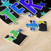 Voornaam "WALTER", geun "HAPPY BIRTHDAY" Legpuzzel (Zijkant)