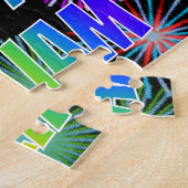 Voornaam "WILLIAM", geun "HAPPY BIRTHDAY" Legpuzzel (Zijkant)