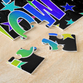 Voornaam "WILLOW", geun "HAPPY BIRTHDAY" Legpuzzel (Zijkant)