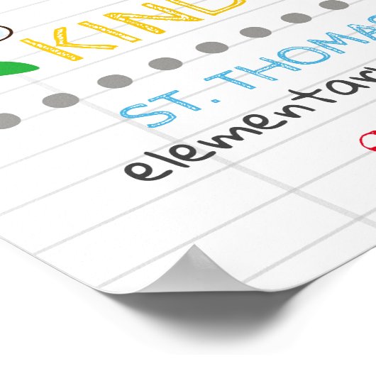 Voornaamsdatum eerste dag van de KINDERGARTEN-naam Poster (Hoek)