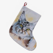 Voornaamste kerststop met Waterverf munten Grote Kerstsok (Voorkant (Hangend))