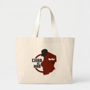 voornaamste logo van chadisrad.com grote tote bag