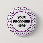 VOORNAAMSTE REGENBOOG Strooit Aseksuele Aas Pride  Ronde Button 5,7 Cm (Voorkant)