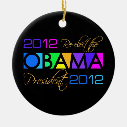 Voornaamste versie van OBAMA 2012 Keramisch Ornament (Voorkant)