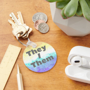 voornaamwoord boho genderfaun pride vlag sleutelhanger