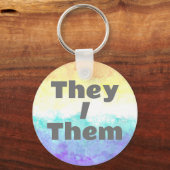  voornaamwoord boho genderfaun pride vlag sleutelhanger (Voorkant)