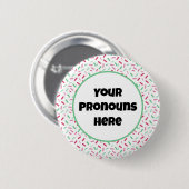 Voornaamwoord Rainbow Sprinkles Abrosexual Pride F Ronde Button 5,7 Cm (Voorkant /achterkant)