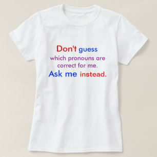 Voornaamwoorden Vraag het mij licht T-shirt
