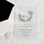 Voorname monogram bruiloft acryl uitnodigingen