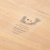 Voorname monogram bruiloft acryl uitnodigingen (Laagn)