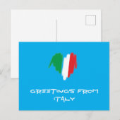 Voorname vlag Italiaanse kleuren Graffiti Hart Briefkaart (Voorkant / Achterkant)