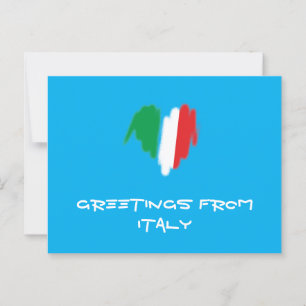Voorname vlag Italiaanse kleuren Graffiti Hart Briefkaart