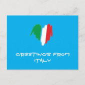 Voorname vlag Italiaanse kleuren Graffiti Hart Briefkaart (Voorkant)