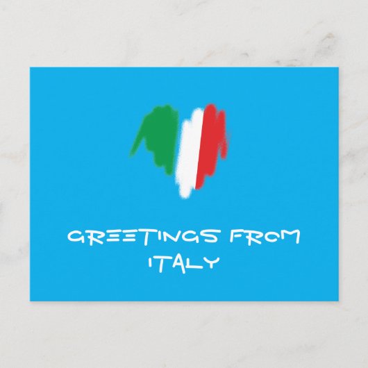 Voorname vlag Italiaanse kleuren Graffiti Hart Briefkaart (Voorkant)