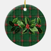 Voornamelijk groen geplakt | De eerste kerstfoto v Keramisch Ornament (Achterkant)