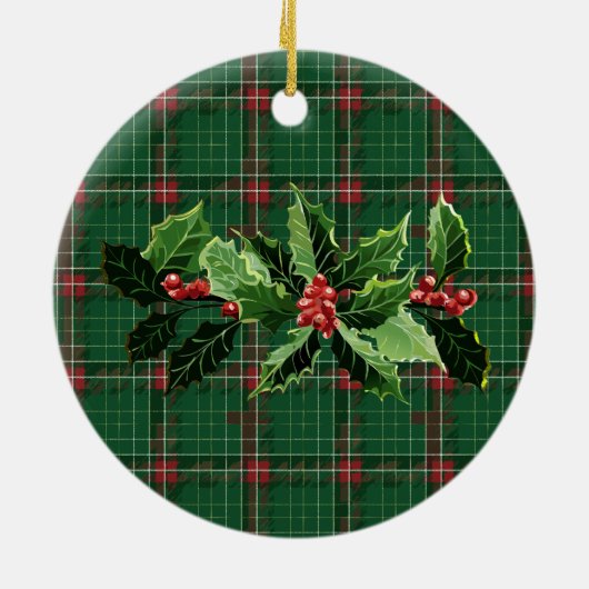 Voornamelijk groen geplakt | De eerste kerstfoto v Keramisch Ornament (Achterkant)