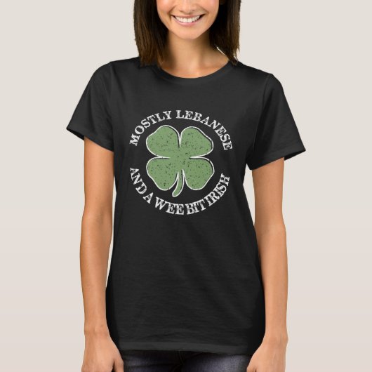 Voornamelijk Libanese St Patricks Day Libanese Ier T-shirt (Voorkant)