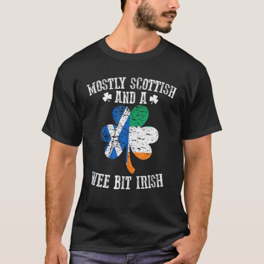Voornamelijk Scottish Wee Bit Irish Scotland St Pa T-shirt (Voorkant)