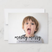 Voornamelijk vrolijke grappige kerstfoto feestdagenkaart (Voorkant)