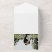 Voornamen Elegante Zwart-Wit Formele Huwelijk All In One Uitnodiging (Buitenkant)