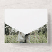 Voornamen Elegante Zwart-Wit Formele Huwelijk All In One Uitnodiging (Achterkant)