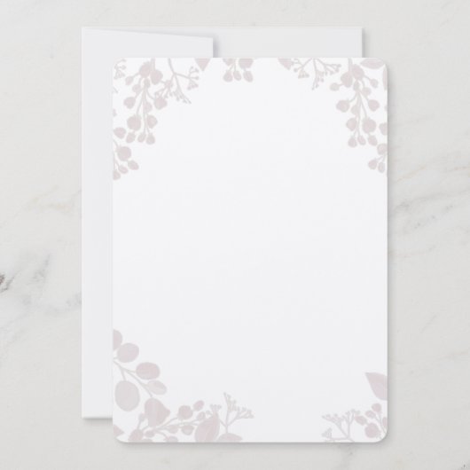 Voornamen Light Border Wedding Uitnodigingen (Achterkant)