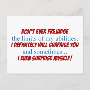 vooroordeel briefkaart