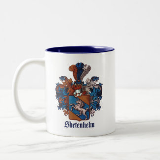 Voorouderlijk familiekam voor Shetenhelm Tweekleurige Koffiemok