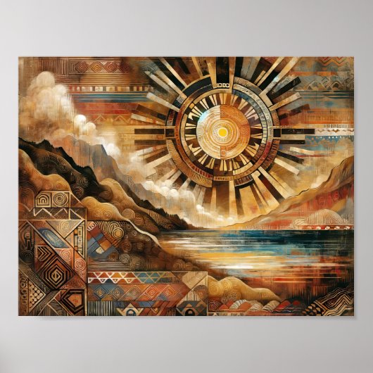 Voorouderlijke echo's: Filipijnse kunstwandtapijte Poster (Voorkant)