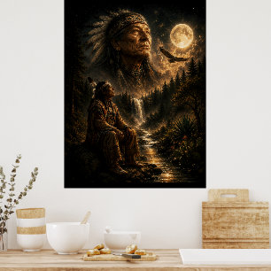 Voorouders van de Maan – Inheemse Amerika's Fantas Poster