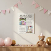 Voorpagina Krant 1e Verjaardag Baby Poster