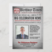 Voorpagina Krant Verjaardagsfeest Uitnodiging (Voorkant)