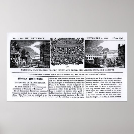 Voorpagina van de "nationale coöperatieve handel" poster (Voorkant)