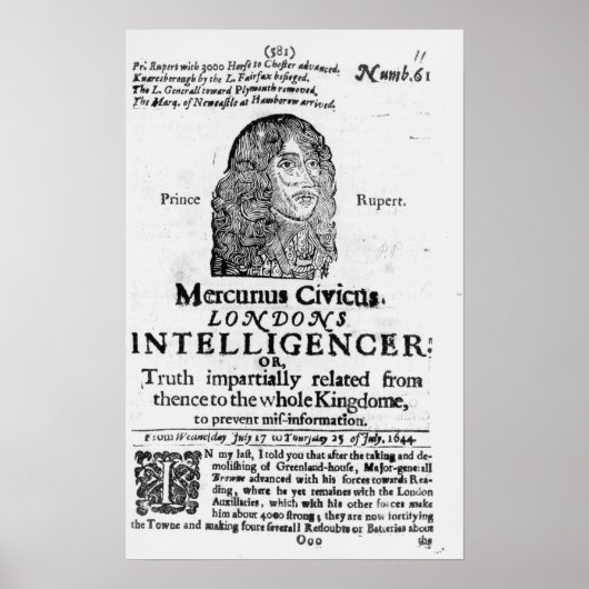 Voorpagina van "Mercurius Civicus" Poster (Voorkant)