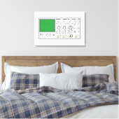 Voorpaneel generieke oscilloscoop spanningstester canvas afdruk (Insitu (Slaapkamer))