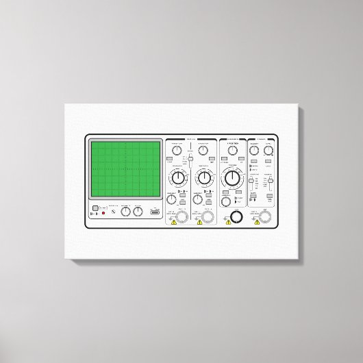 Voorpaneel generieke oscilloscoop spanningstester canvas afdruk (Voorkant)