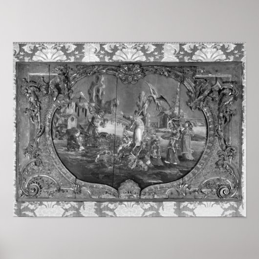 Voorpaneel met chinees onderwerp, c.1730 poster (Voorkant)