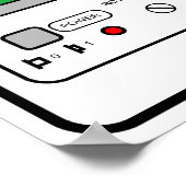 Voorpaneel van een Oscilloscope-spanningstest Poster (Hoek)