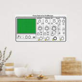 Voorpaneel van een Oscilloscope-spanningstest Poster (Keuken)