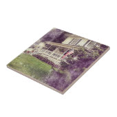 Voorporch en Amerikaanse vlag Tegeltje (Zijkant)