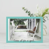 Voorporch  Housewarming Invites Kaart (Staand voorkant)