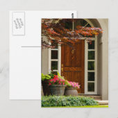 Voorportwood gesloten Real Estate Pot Flowers Briefkaart (Voorkant / Achterkant)