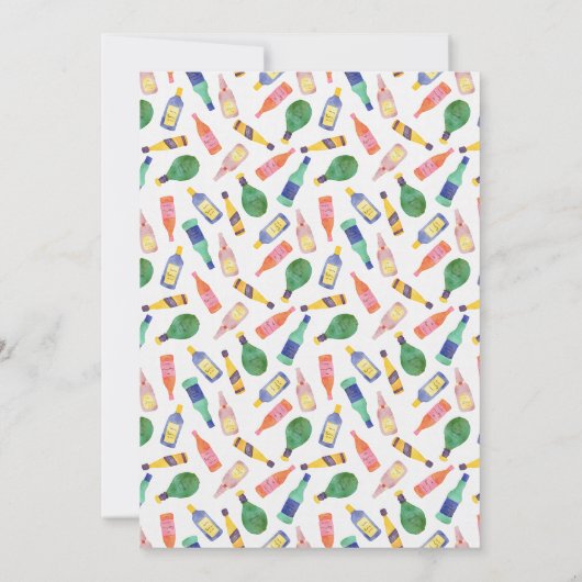 Voorraad de bar 2 bruiloft douche uitnodiging (Achterkant)