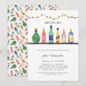 Voorraad de bar 2 bruiloft douche uitnodiging (Voorkant / Achterkant)