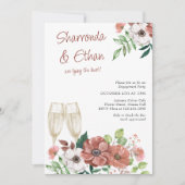 Voorraad de Bar Autumn Flowers Engagement Party Kaart (Voorkant)