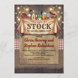 Voorraad De Bar BBQ Rustieke Uitnodigingen