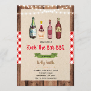 Voorraad de bar bbq uitnodiging
